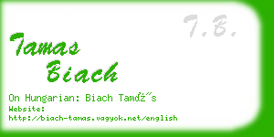 tamas biach business card